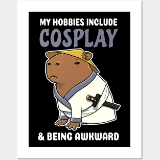 My hobbies include Cosplay and being awkward cartoon Capybara Samurai Posters and Art